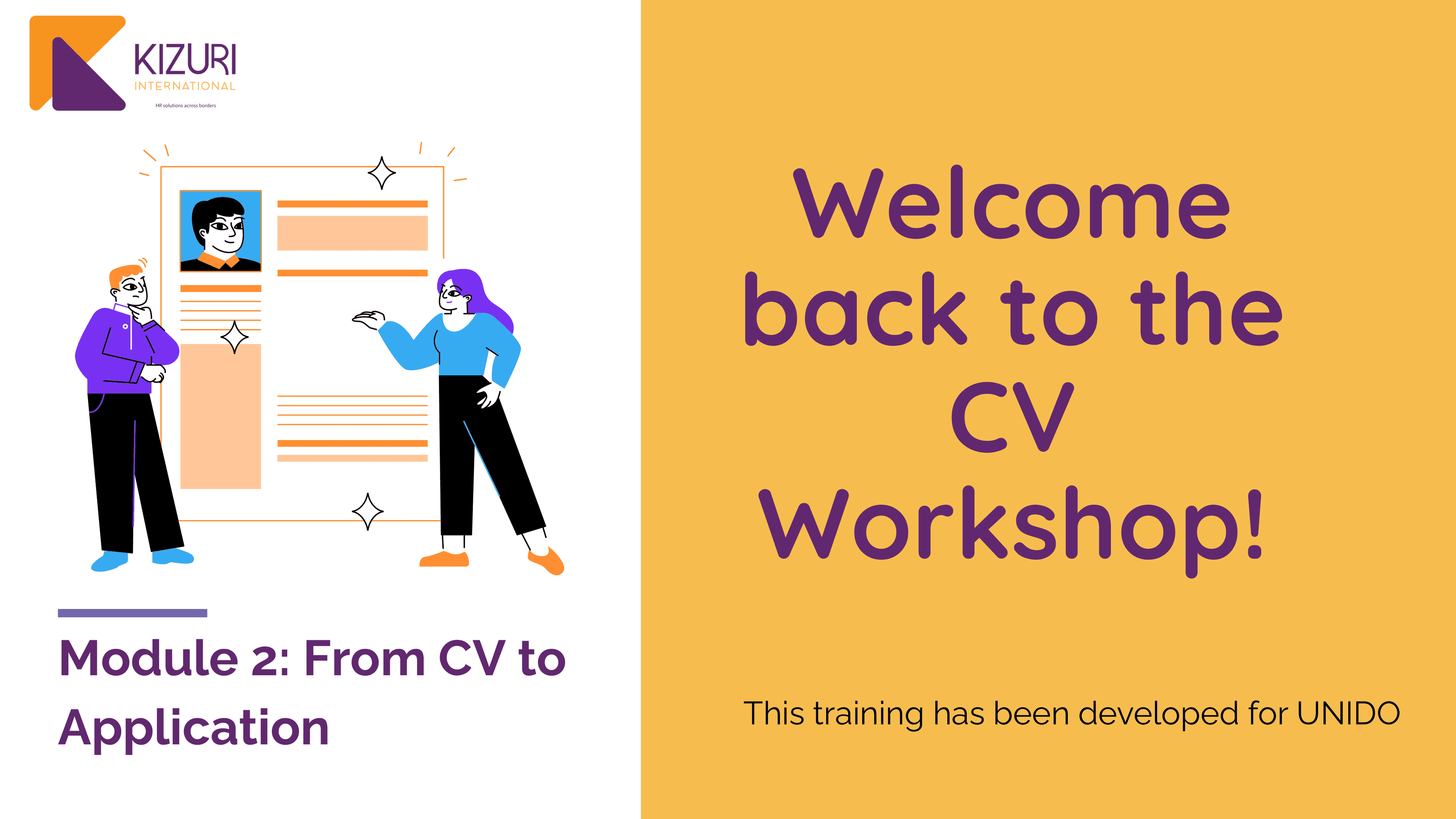 CV Training – Module 2